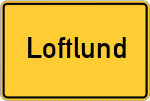 Place name sign Loftlund