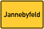 Place name sign Jannebyfeld