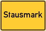 Place name sign Stausmark