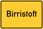 Place name sign Birristoft