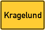 Place name sign Kragelund, Gemeinde Stoltebüll