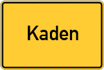 Place name sign Kaden