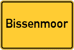 Place name sign Bissenmoor