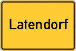 Place name sign Latendorf