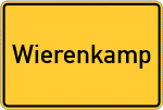 Place name sign Wierenkamp, Gemeinde Lentföhrden