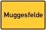 Place name sign Muggesfelde