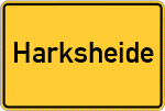 Place name sign Harksheide
