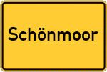 Place name sign Schönmoor
