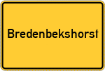 Place name sign Bredenbekshorst