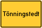 Place name sign Tönningstedt