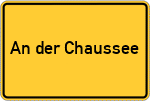 Place name sign An der Chaussee