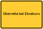 Place name sign Oberreihe bei Elmshorn