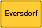 Place name sign Eversdorf