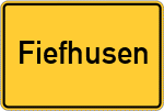 Place name sign Fiefhusen