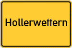 Place name sign Hollerwettern