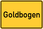 Place name sign Goldbogen