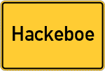 Place name sign Hackeboe