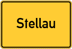 Place name sign Stellau