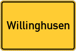 Place name sign Willinghusen