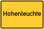 Place name sign Hohenleuchte, Holstein