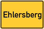 Place name sign Ehlersberg, Kreis Stormarn