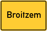 Place name sign Broitzem