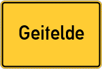 Place name sign Geitelde