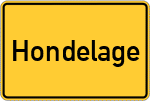 Place name sign Hondelage