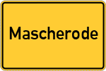 Place name sign Mascherode