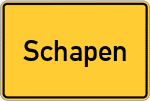 Place name sign Schapen, Kreis Braunschweig