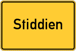 Place name sign Stiddien