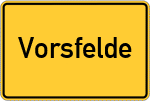 Place name sign Vorsfelde