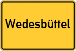 Place name sign Wedesbüttel
