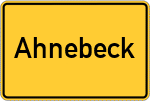Place name sign Ahnebeck
