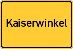 Place name sign Kaiserwinkel