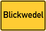 Place name sign Blickwedel