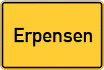 Place name sign Erpensen, Niedersachsen
