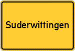 Place name sign Suderwittingen