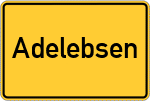 Place name sign Adelebsen