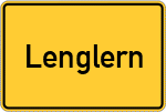 Place name sign Lenglern