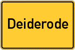 Place name sign Deiderode