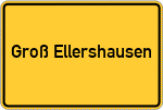 Place name sign Groß Ellershausen