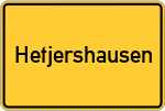Place name sign Hetjershausen