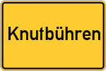 Place name sign Knutbühren