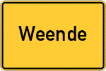 Place name sign Weende