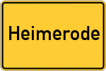 Place name sign Heimerode