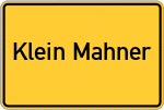 Place name sign Klein Mahner