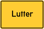 Place name sign Lutter