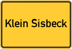Place name sign Klein Sisbeck