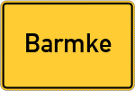 Place name sign Barmke